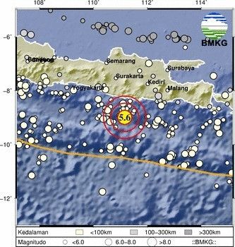 Pacitan Jatim Diguncang Gempa M Terasa Hingga Yogyakarta Era Id