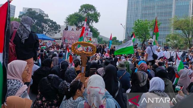 Ribuan Warga Ikut Aksi Bela Palestina Di Kedubes As Serukan Boikot