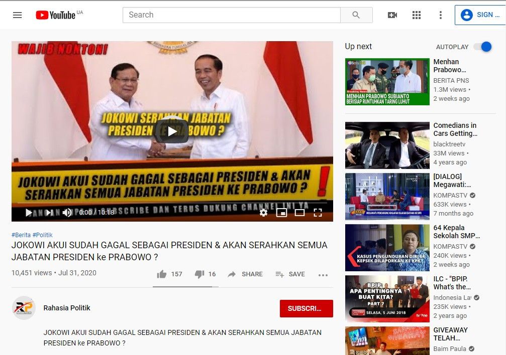 Jokowi Akui Gagal dan akan Serahkan Jabatan Presiden ke Prabowo, Faktanya