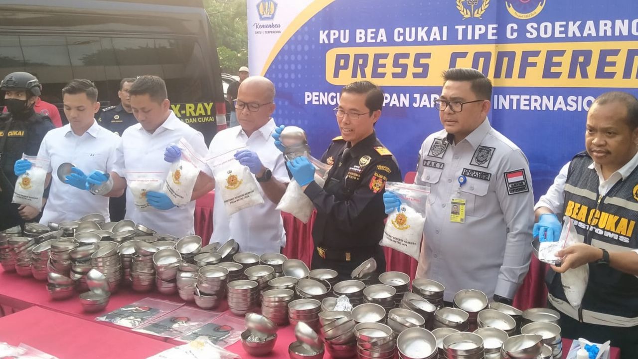 Penyeludupan Sabu 12,1 Kilogram dari Malaysia Dalam Mangkuk Berhasil Digagalkan di Bandara Soetta