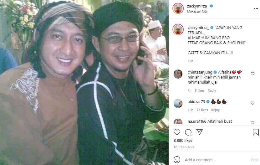 Ustaz Zacky Mirza dan Uje (Foto: Instagram/@zackymirza_)