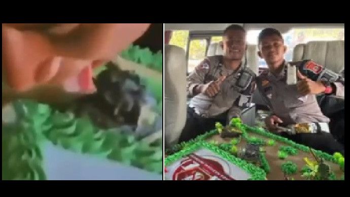 Apes Banget, 2 Polantas Polda Papua Barat yang Hina dan Jilat Kue HUT TNI Dipecat