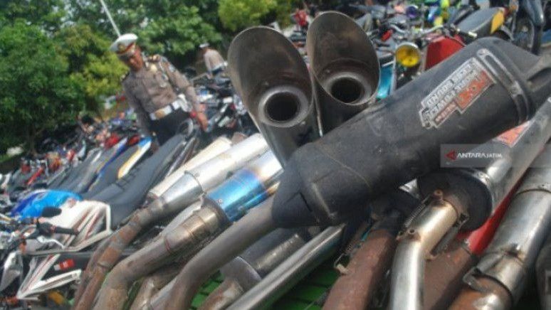 Sepekan Ramadhan, Polrestabes Makassar Sita 387 Kendaraan Berkenalpot Brong dan Balap Liar
