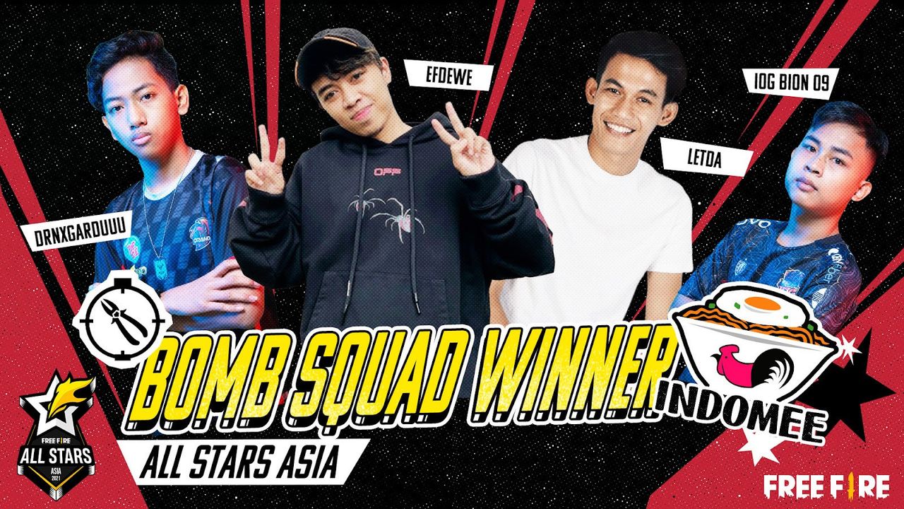 Perwakilan Indonesia, Indomee Jadi Juara Turnamen Free Fire All Stars 2021 Asia untuk Mode Bomb Squad