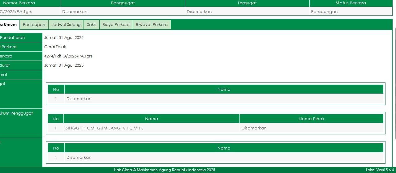 Gugatan cerai talak Pratama Arhan ke Azizah Salsah (Dok. MA)