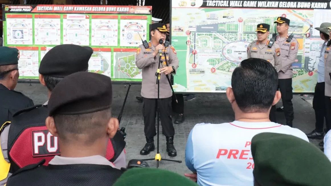 1.589 Personel Gabungan Amankan Laga Indonesia Vs Malaysia di GBK Malam Ini