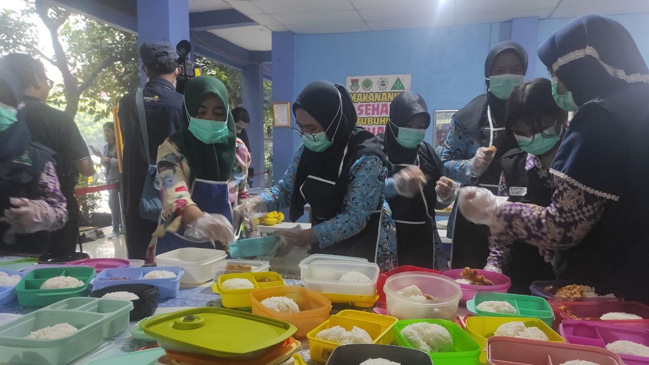 4 Menu Makan Siang Gratis saat Simulasi di Tangerang, dari Gado-gado hingga Siomay