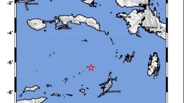 Laut Benda Maluku Tengah Diguncang Gempa M5,3, BMKG: Tidak Berpotensi Tsunami