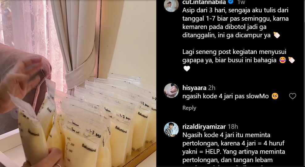 Unggahan Cut Intan Nabila simbol 4 jari