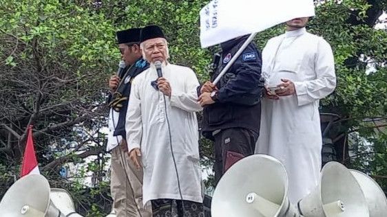Mantan Penasihat KPK Abdullah Hehamahua Ramaikan Aksi GNPR di Patung Kuda, Singgung Harun Masiku