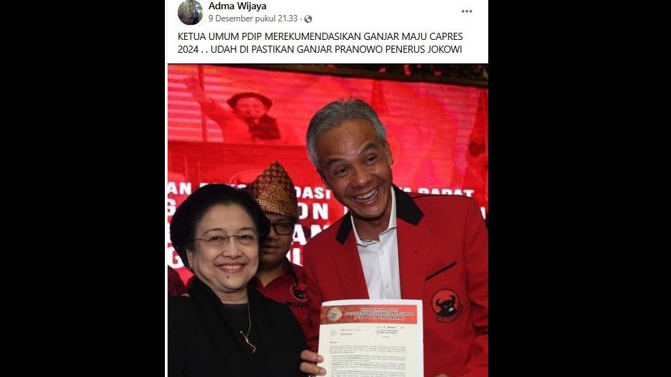 Ketua Umum PDIP Rekomendasikan Ganjar Maju Capres 2024, Dipastikan Jadi Penerus Jokowi, Benarkah?