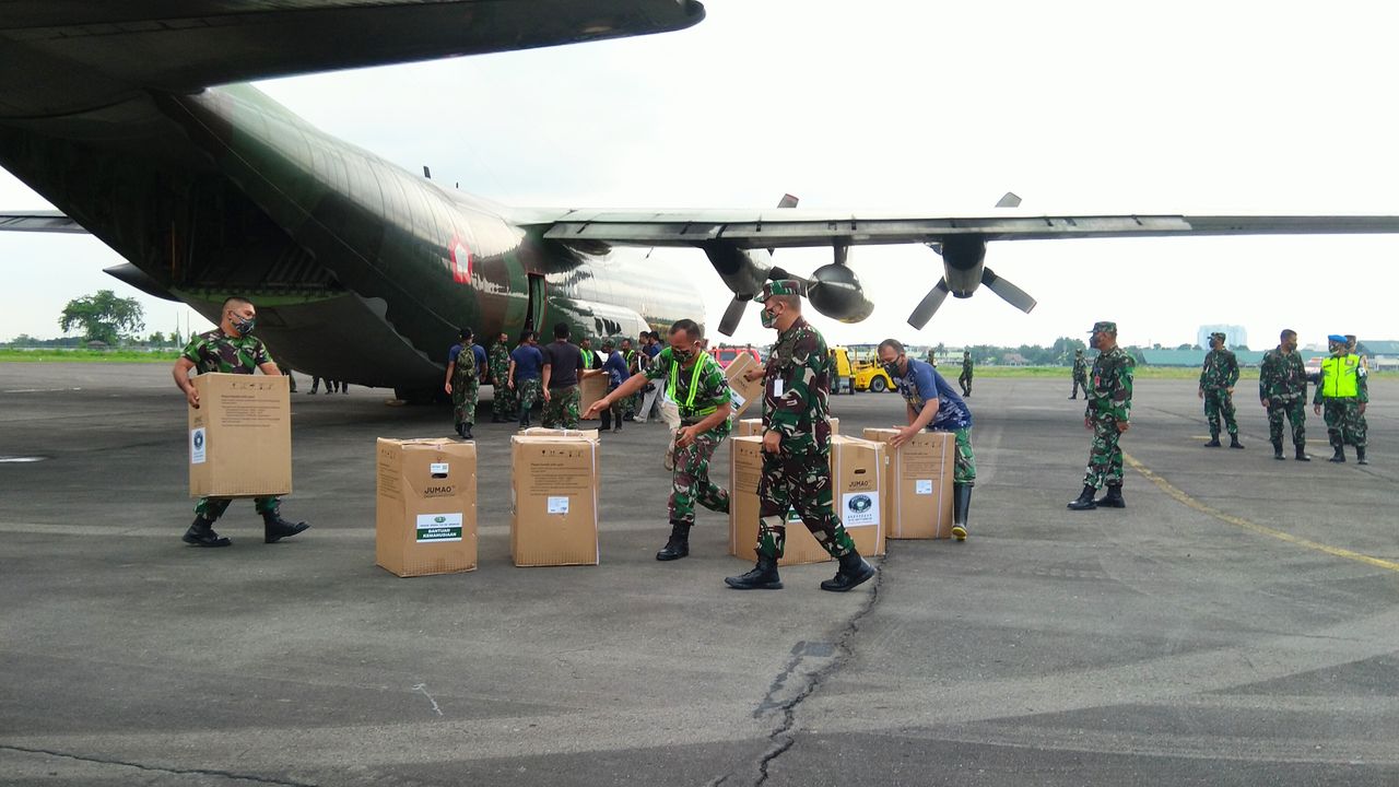Penampakan 100 Unit Oksigen Konsentrator Sumbangan Panglima TNI Tiba di Sumut