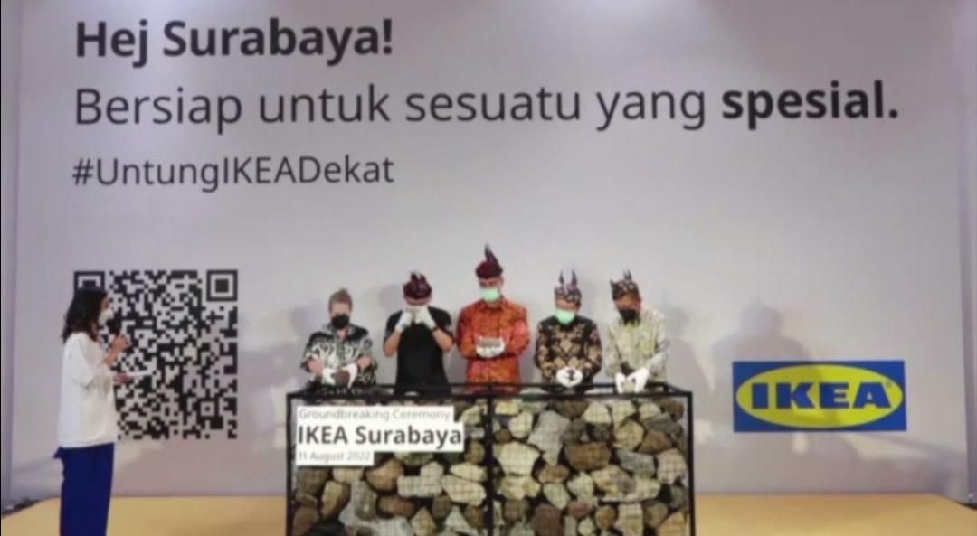 Acara virtual groundbreaking toko IKEA Surabaya