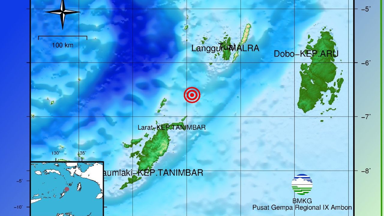 Gempa M 6,6 Guncang Maluku Tenggara, Tak Berpotensi Tsunami