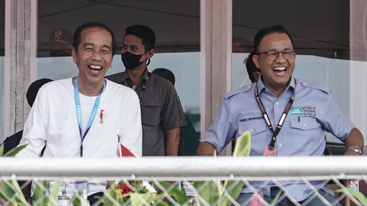Tertawa dengan Jokowi di Sirkuit Formula E, Anies: Menyatukan, Bukan Menjauhkan...