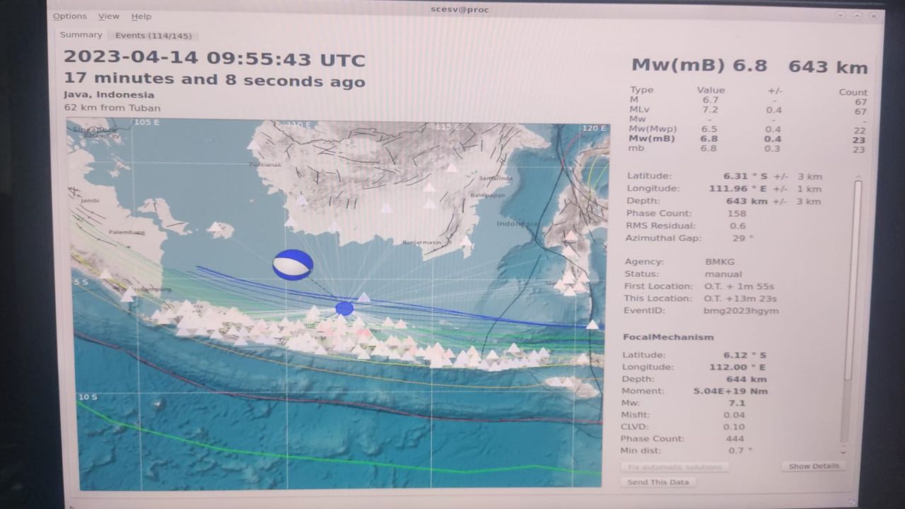 Laut Jawa Diguncang Gempa M6,9 hingga DKI Jakarta, Ini Penjelasan BMKG