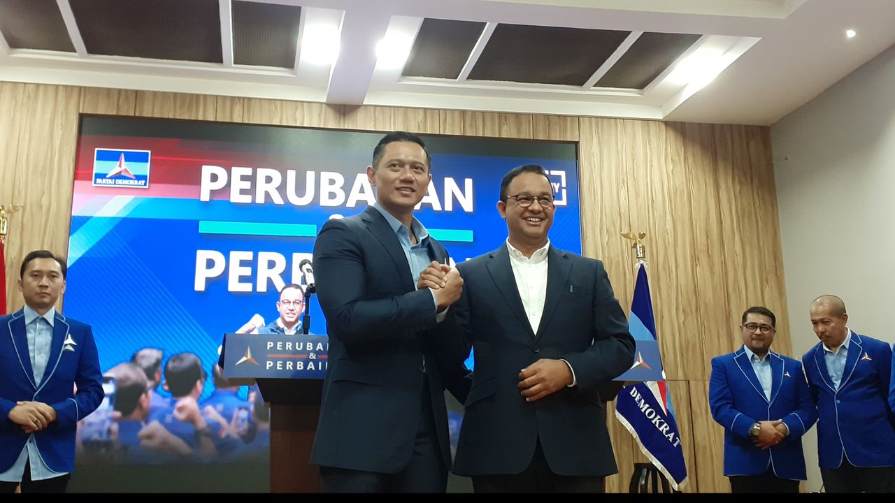 Di Hadapan Anies, AHY Kembali Tegaskan Sikap Partai Demokrat di Pilpres 2024