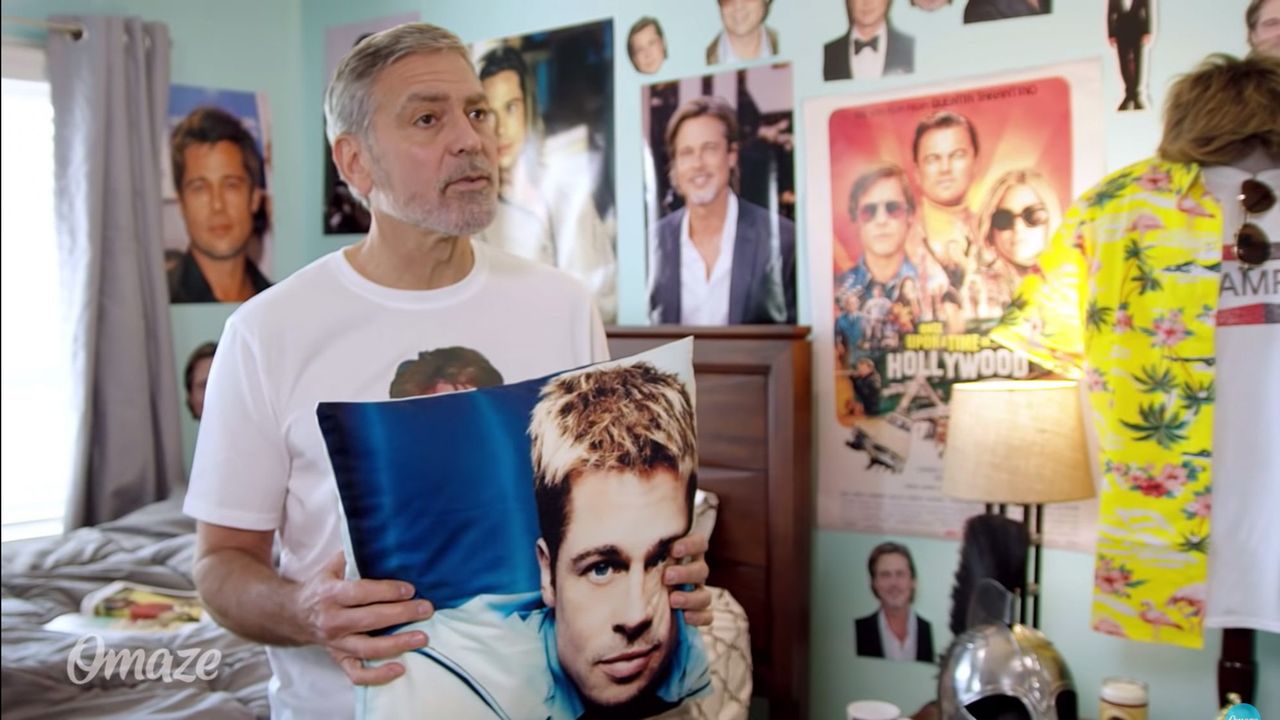 Aksi Kocak George Clooney yang Ngefans Berat Sama Brad Pitt, Kamar Penuh Poster Sampai Bantal Muka Brad Pitt