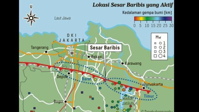Sesar Baribis di Selatan Jakarta Aktif Berpotensi Gempa, Estimasi Laju Geser Capai 5 Milimeter per Tahun