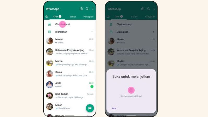 WhatsApp Rilis Fitur Baru Kunci Chat, Bisa Sembunyikan Pesan Rahasia Pakai Sidik Jari