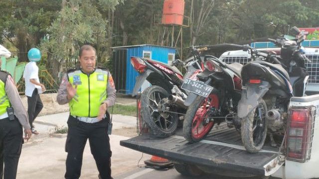 Meresahkan Warga Selama Ramadan, Polresta Kendari Amankan 14 Sepeda Motor Aksi Balap Liar