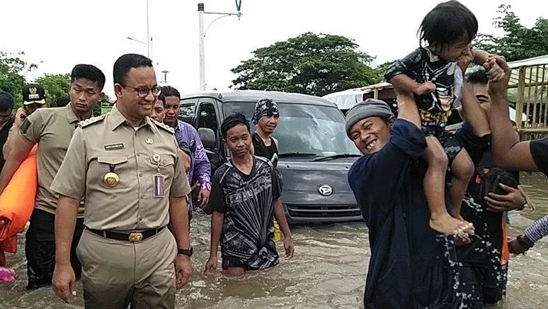 Soal Banjir Jakarta, Anies: Banyak Air yang Jatuh Bersamaan