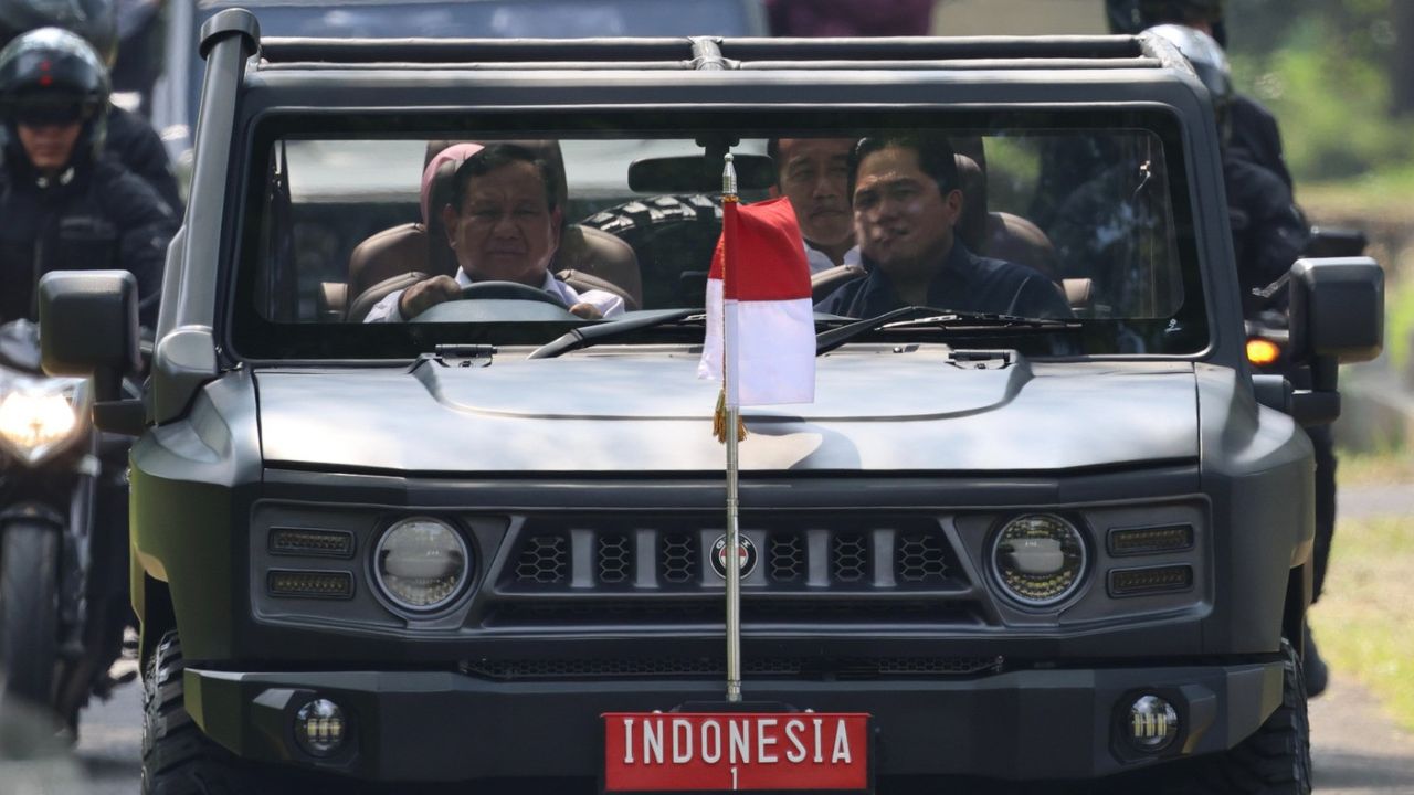 Momen Prabowo Sopiri Jokowi, Iriana, dan Erick Thohir Pakai Maung di Malang Jatim