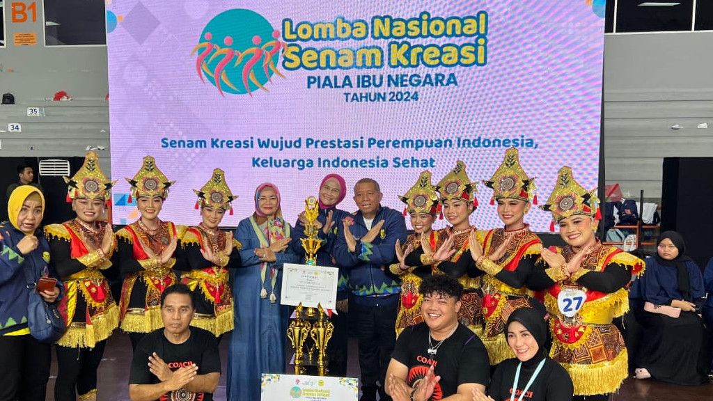 Selamat! Tim Sulsel Raih Juara I Senam Kreasi Piala Ibu Negara 2024 di Jakarta