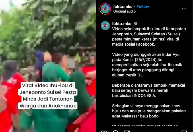 Video viral emak-emak minum miras