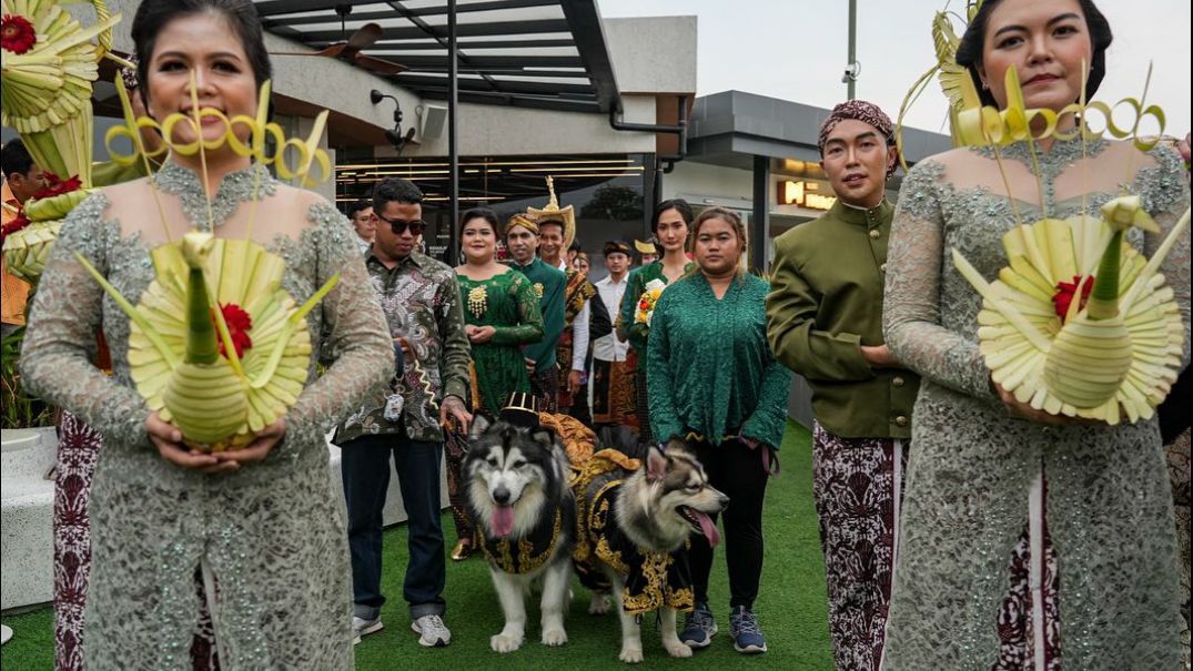 Momen Viral Pernikahan Anjing Habiskan Biaya Capai Rp200 Juta, Usung Adat Jawa hingga Doorprize Mobil