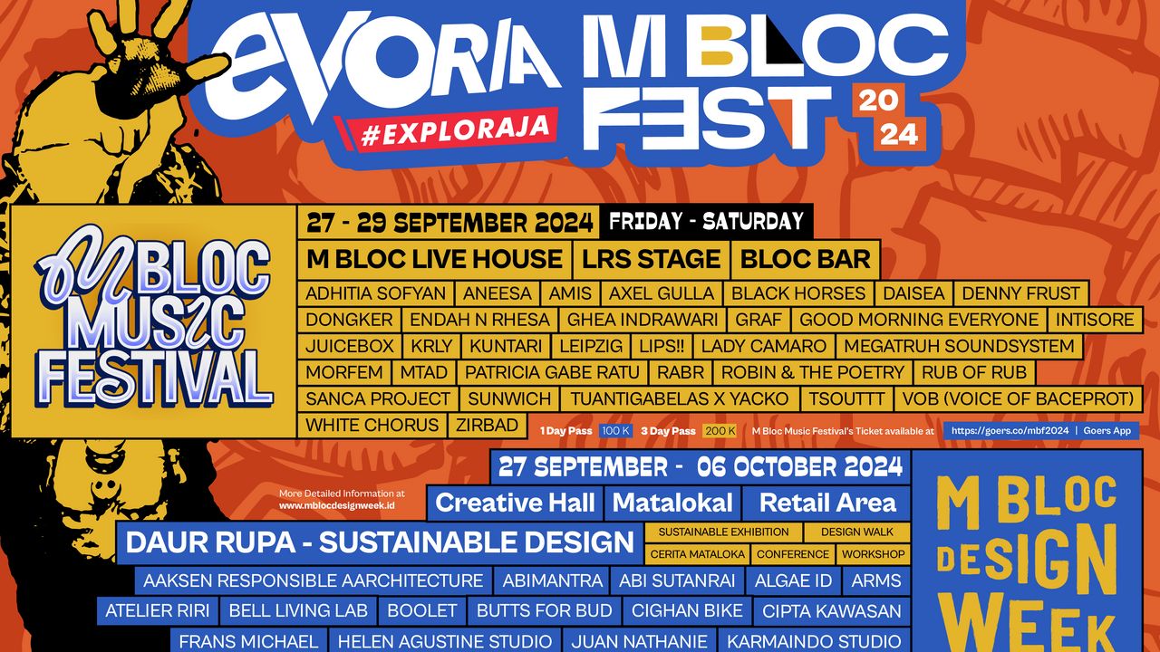 Evoria M Bloc Fest 2024 Hadirkan Parade Musik, Seni, Desain, Film, dan Fashion