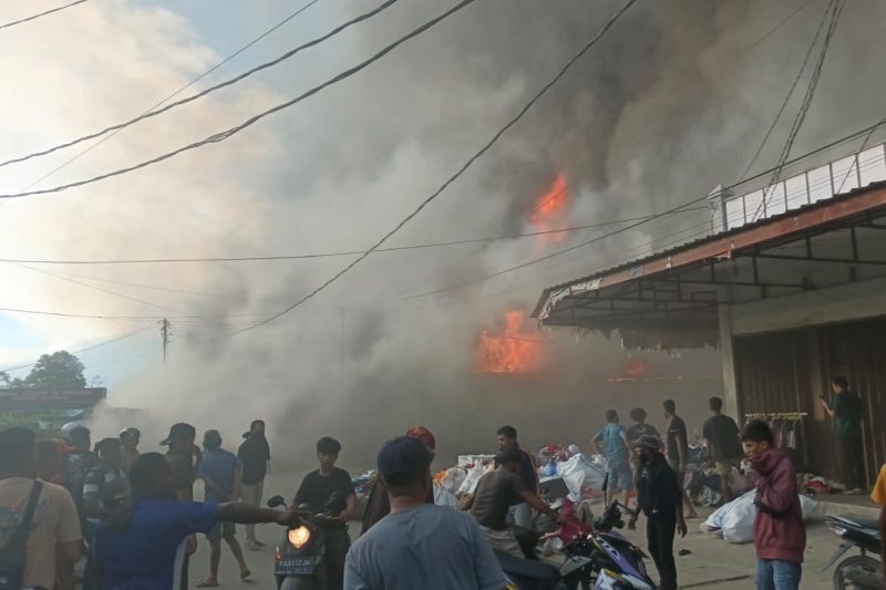 436 Kios dan 15 Ruko di Pasar Sentani Jayapura Terbakar, Polisi Lakukan Penyelidikan