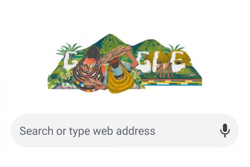 Seniman Depok Buat Ilustrasi Noken Papua untuk Google Doodle