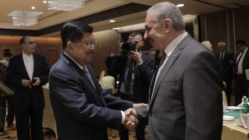 Jusuf Kalla Bahas Kemerdekaan dengan PM Palestina, Hadir Prabowo dan Yenny Wahid