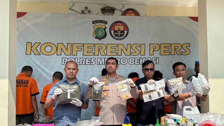 Kronologi Penangkapan 5 Tersangka Kasus Narkotika Jenis Sintetis di Bekasi