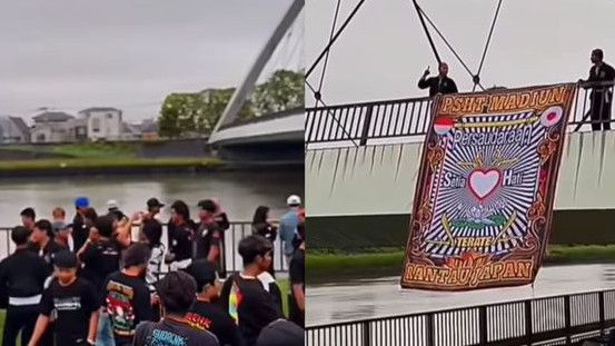 Komunitas Silat Madiun Bentangkan Spanduk Besar di Jepang, Ganggu Ketertiban Warga Sekitar