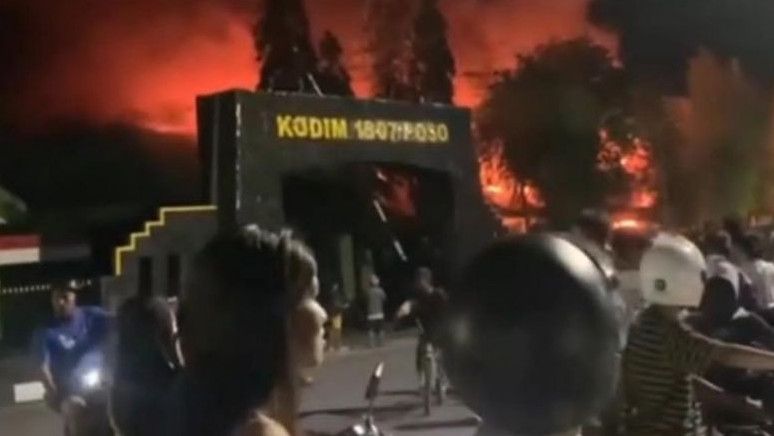 Penyebab Kebarakan Hebat Melanda Markas Kodim 1307/Poso Sulteng