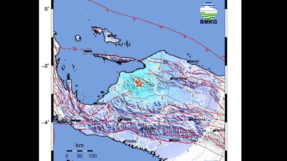 BMKG: Gempa Darat Magnitudo 5,1 Guncang Papua