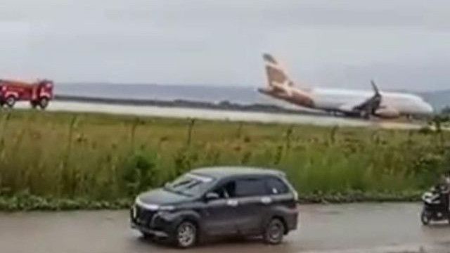 Super Air Jet Tergelincir di Bandara Weda Bay, Maskapai: Kami Minta Maaf