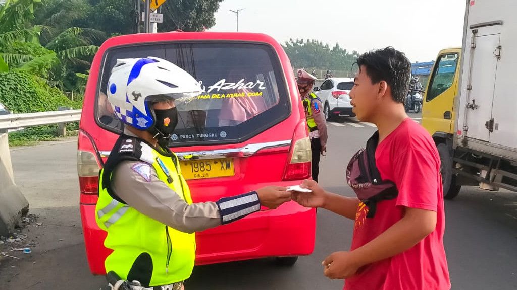 Aksi Polisi Gelar Operasi Zebra di Tangerang, Ratusan Motor Ditilang, Kebanyakan Karena Knalpot 'Brong'