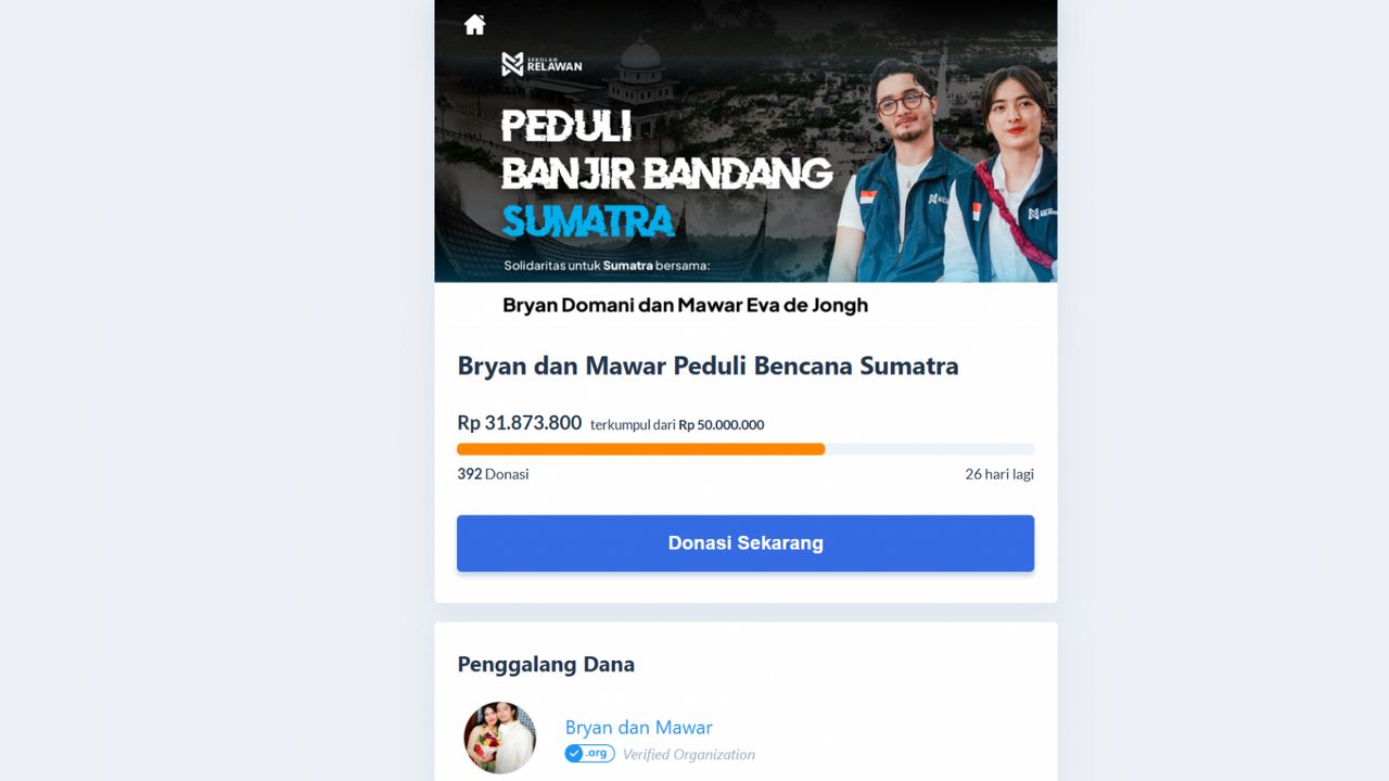 (sumber: Bryan dan Mawar Peduli Bencana Sumatra/kitabisa.com)