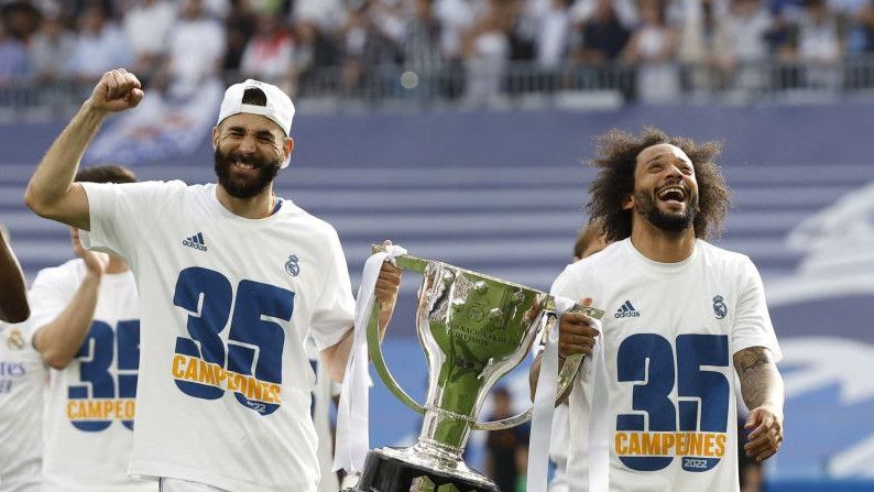 Momen Real Madrid Rayakan Gelar Juara La Liga di Bernabeu