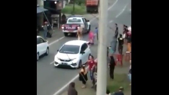 Polisi di Sulsel Abaikan Korban Tabrak Lari di Jalanan, Nahas Aksinya Direkam, Viral Deh...