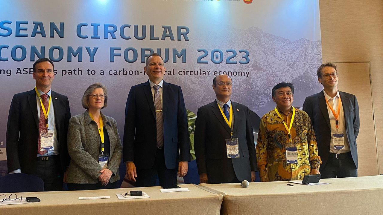 Konferensi pers Asean Circular Economy Forum 2023 (Foto: Era.id/Adelia)