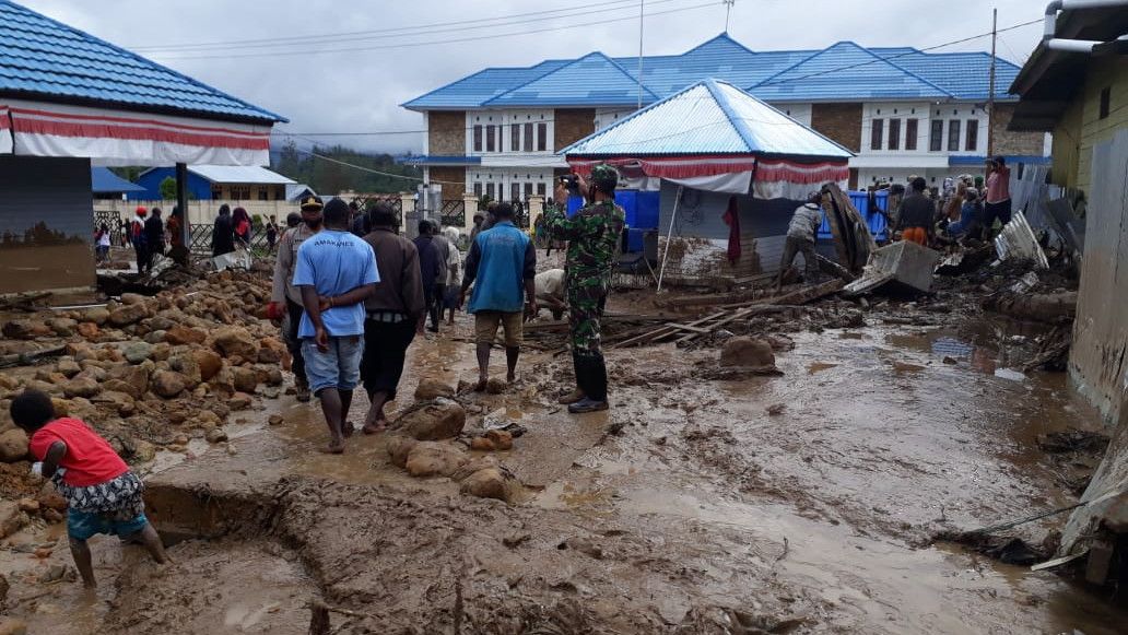 Banjir Bandang di Paniai Papua, 3 Rumah Hanyut