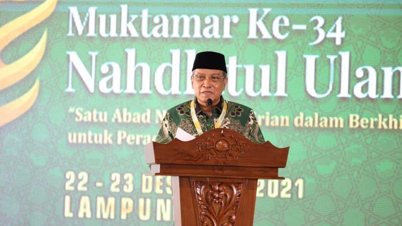 Said Aqil Singgung FPI dan HTI saat Buka Muktamar NU di Lampung