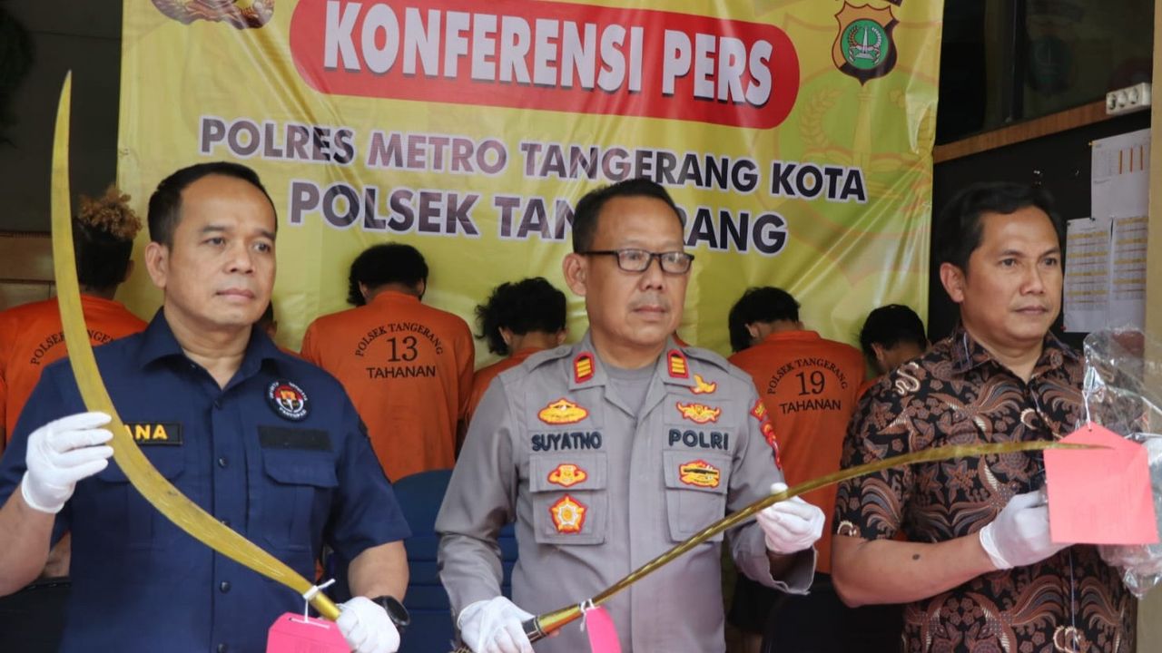 Polisi Tangkap Empat Pelaku Tawuran di Tangerang, Bacok Korban dan Siram Air Keras
