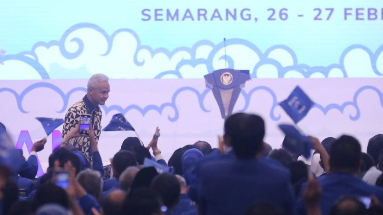 Luar Biasa! Teriakan 'Ganjar Presiden' Menggema di Rakornas PAN di Kota Semarang