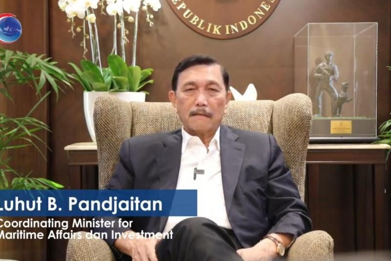 Tangkapan layar Menko Kemaritiman dan Investasi Luhut Binsar Pandjaitan dalam acara Investor Daily Summit 2021, Rabu (14/7/2021). ANTARA/Ade Irma Junida
