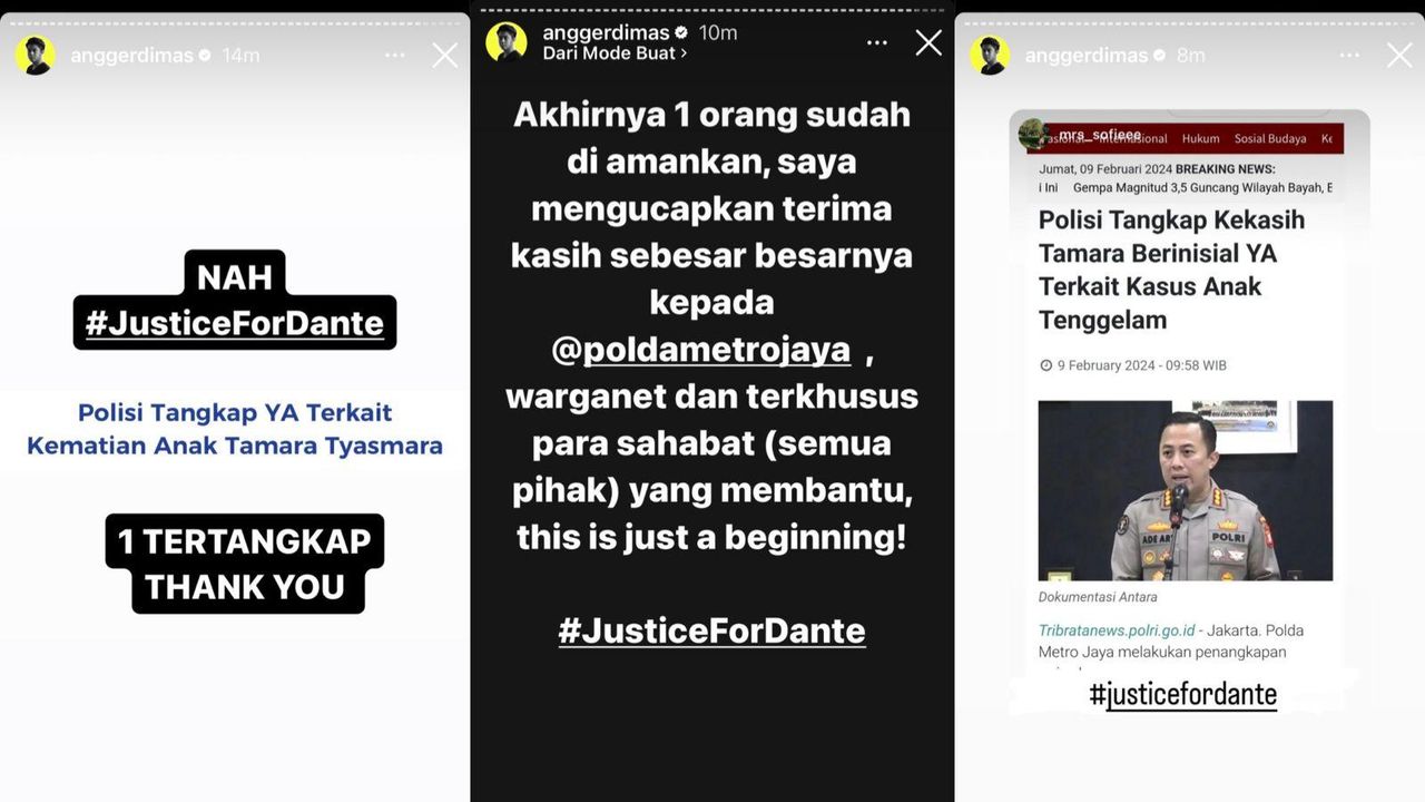 Unggahan Angger Dimas (Foto: Instagram stories/@anggerdimas)